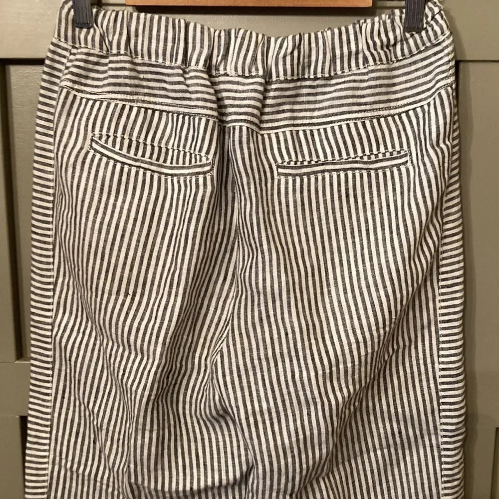 Anthropologie Hei Hei Striped Linen Joggers 100% Linen Pants Size XS_11